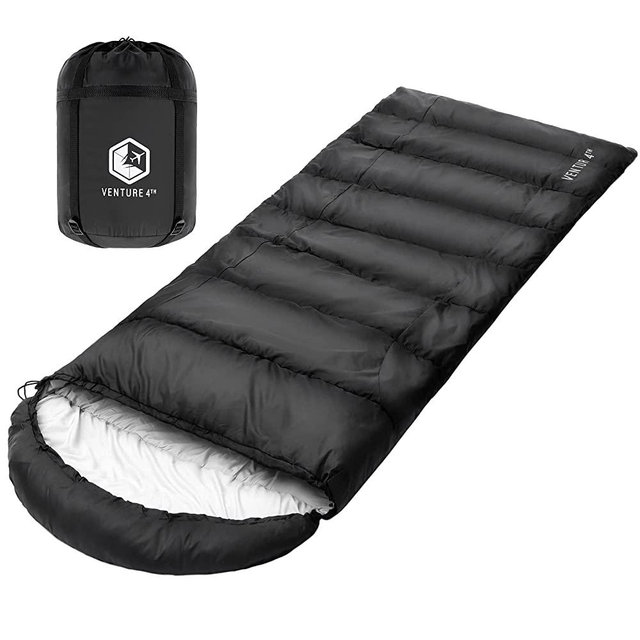 VENTURE 4TH Backpacking Sleeping Bag – Lightweight Warm & Cold Weather Sleeping Bags for Adults, Kids & Couples – Ideal for Hiking, Camping & Outdoor Adventures – Single, XXL and Double Sizes