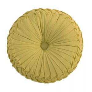 Macy's Yellow Viviana Pleated Decorative Pillow, 16" Round