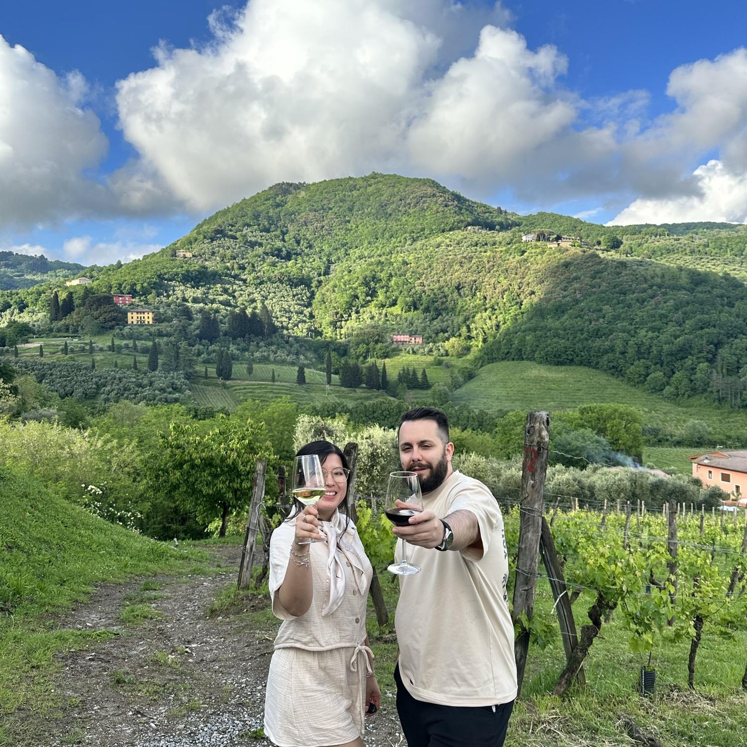Sipping wine Italian Tuscany!