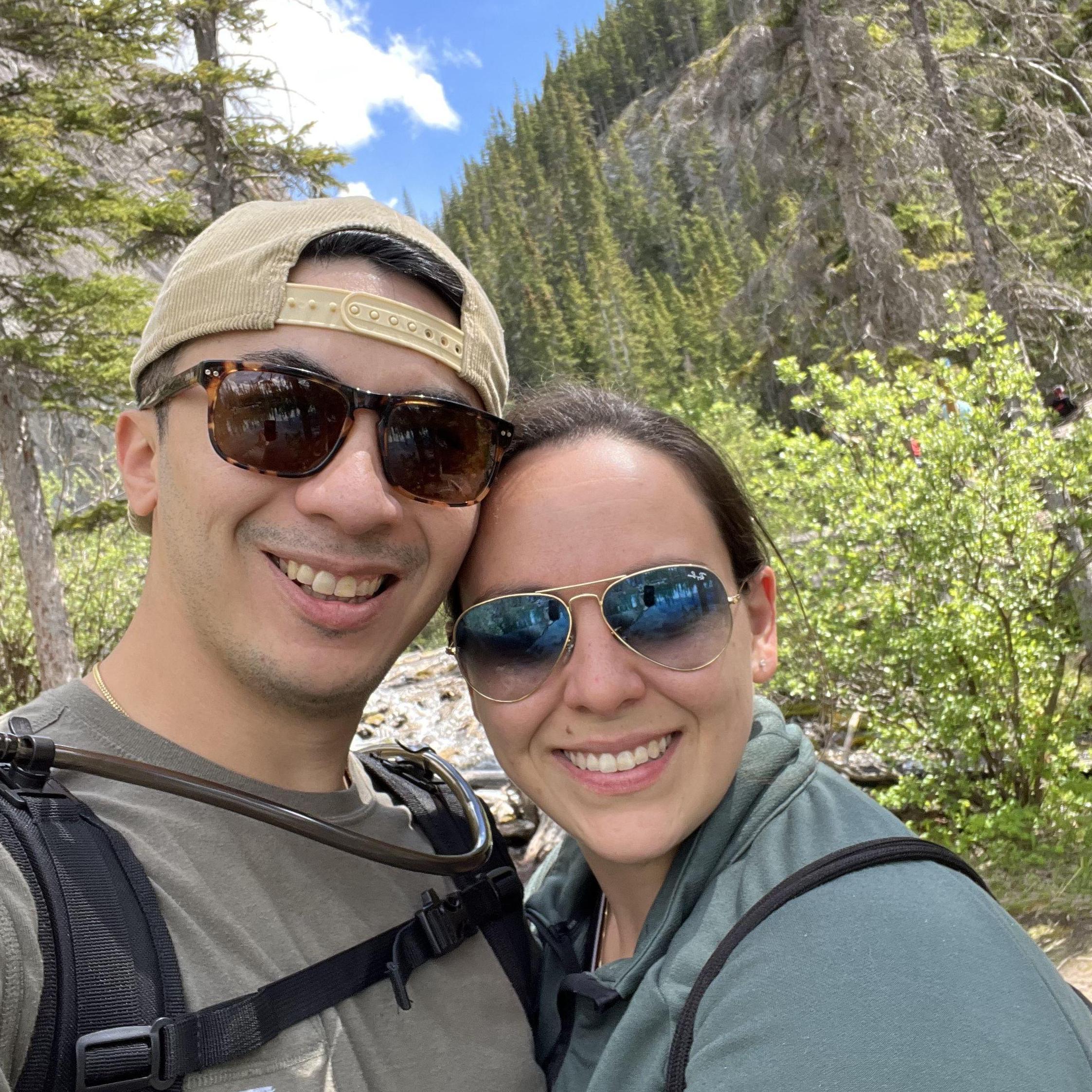 Taking in the beautiful scenery at Banff National Park