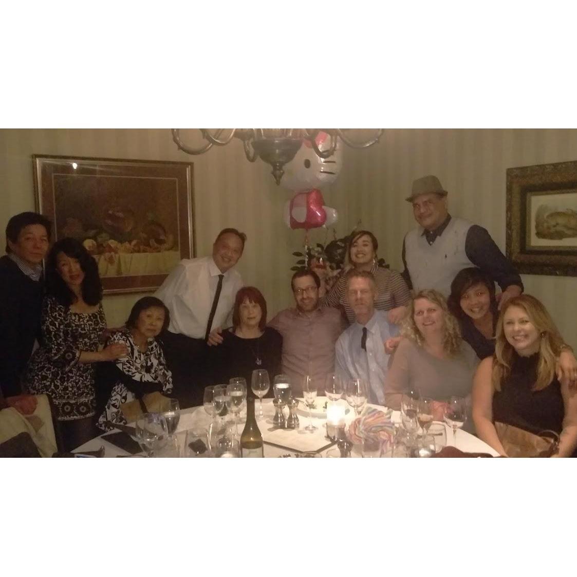 Erin's 40th birthday with family and friends at Harris's Steakhouse