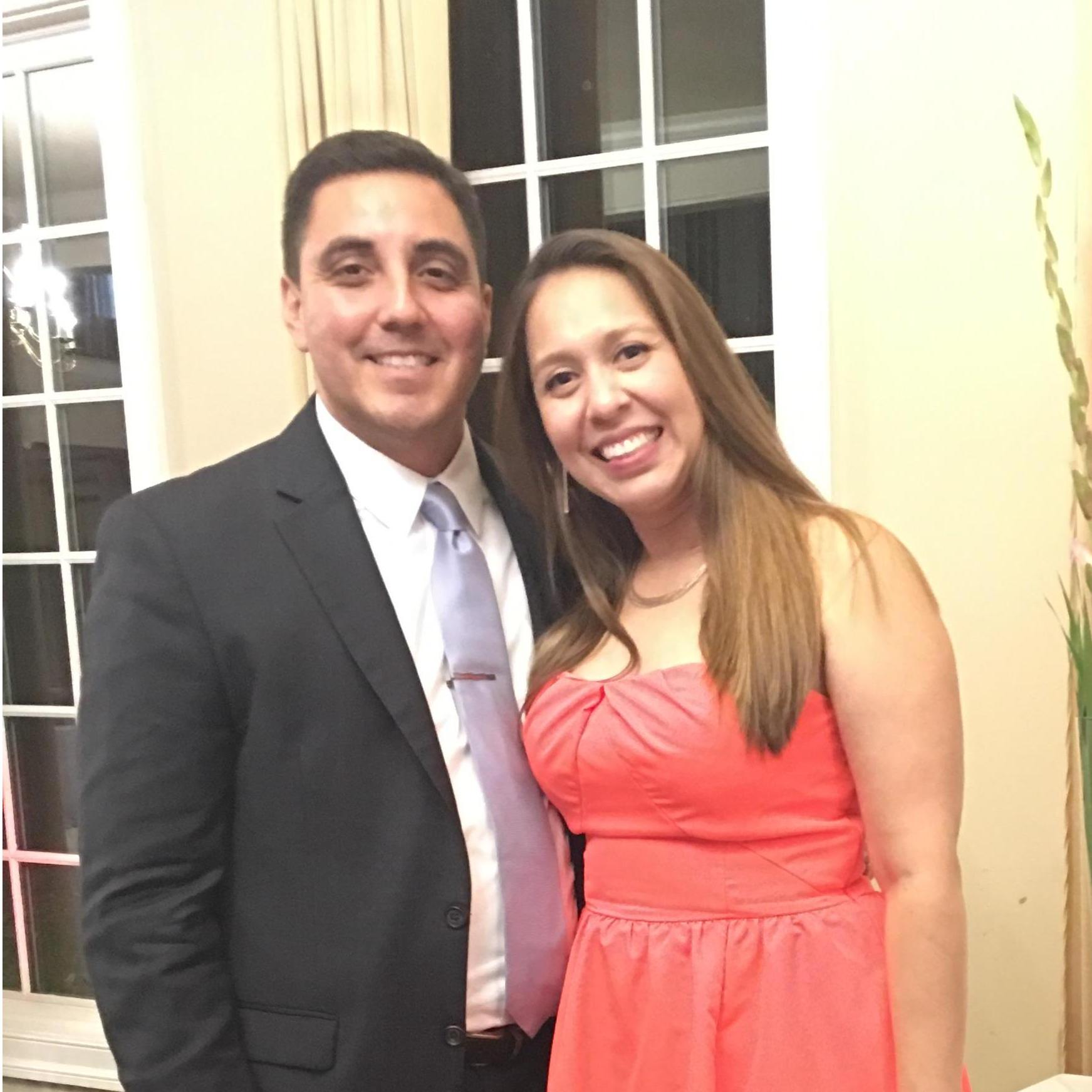 Posing at a friend's wedding