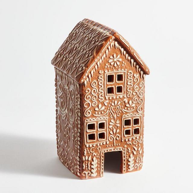Gingerbread Village House, Talll, Brown