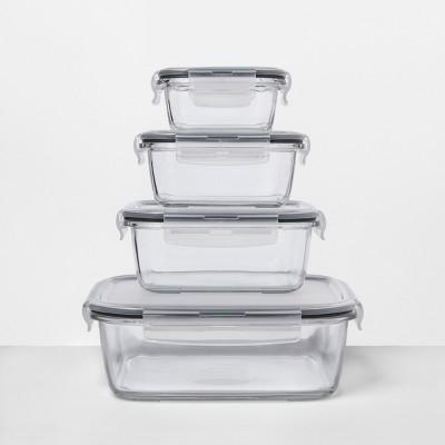 8pc Square Glass Food Storage Container Set - Made By Design™