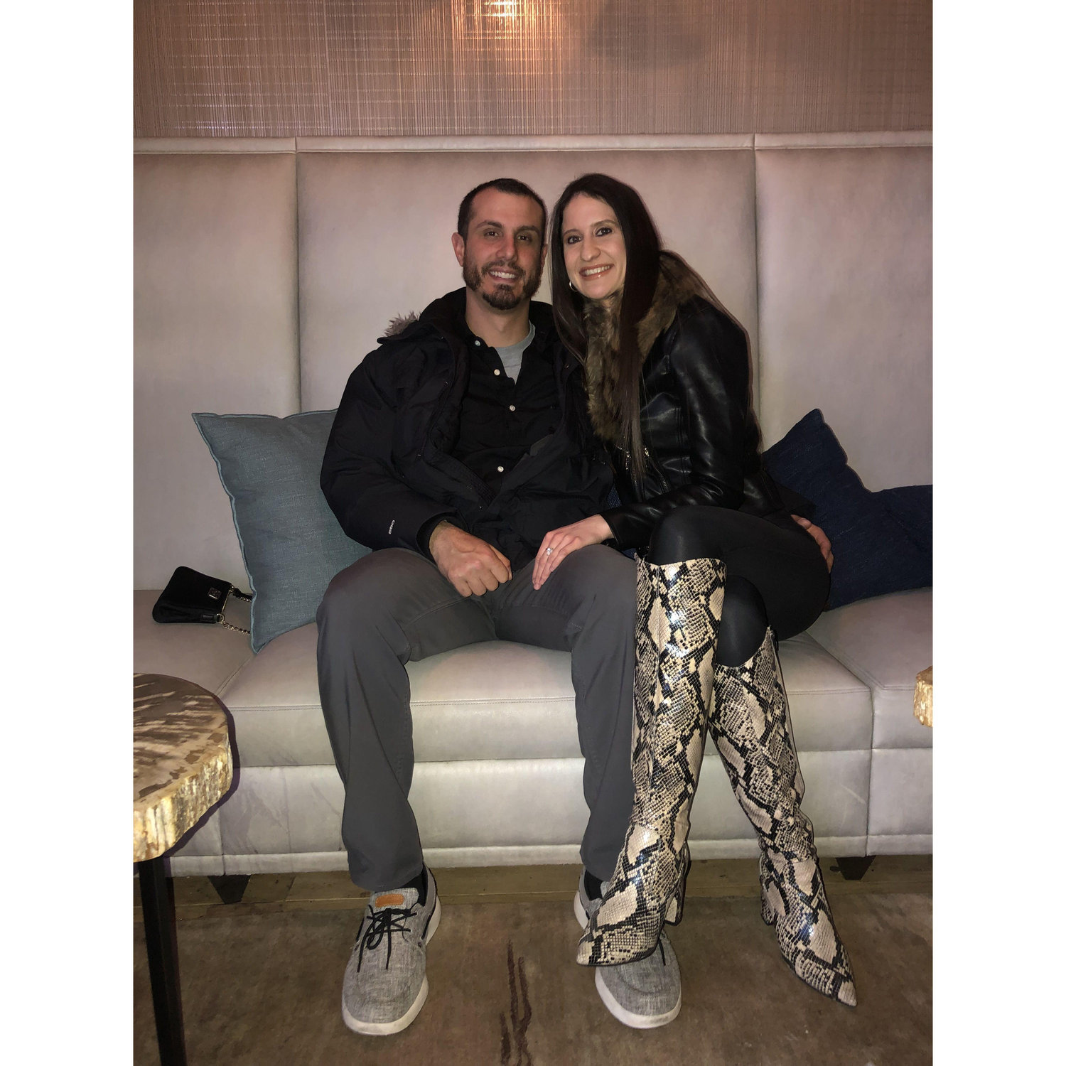 Mike surprised us with dinner and a comedy show