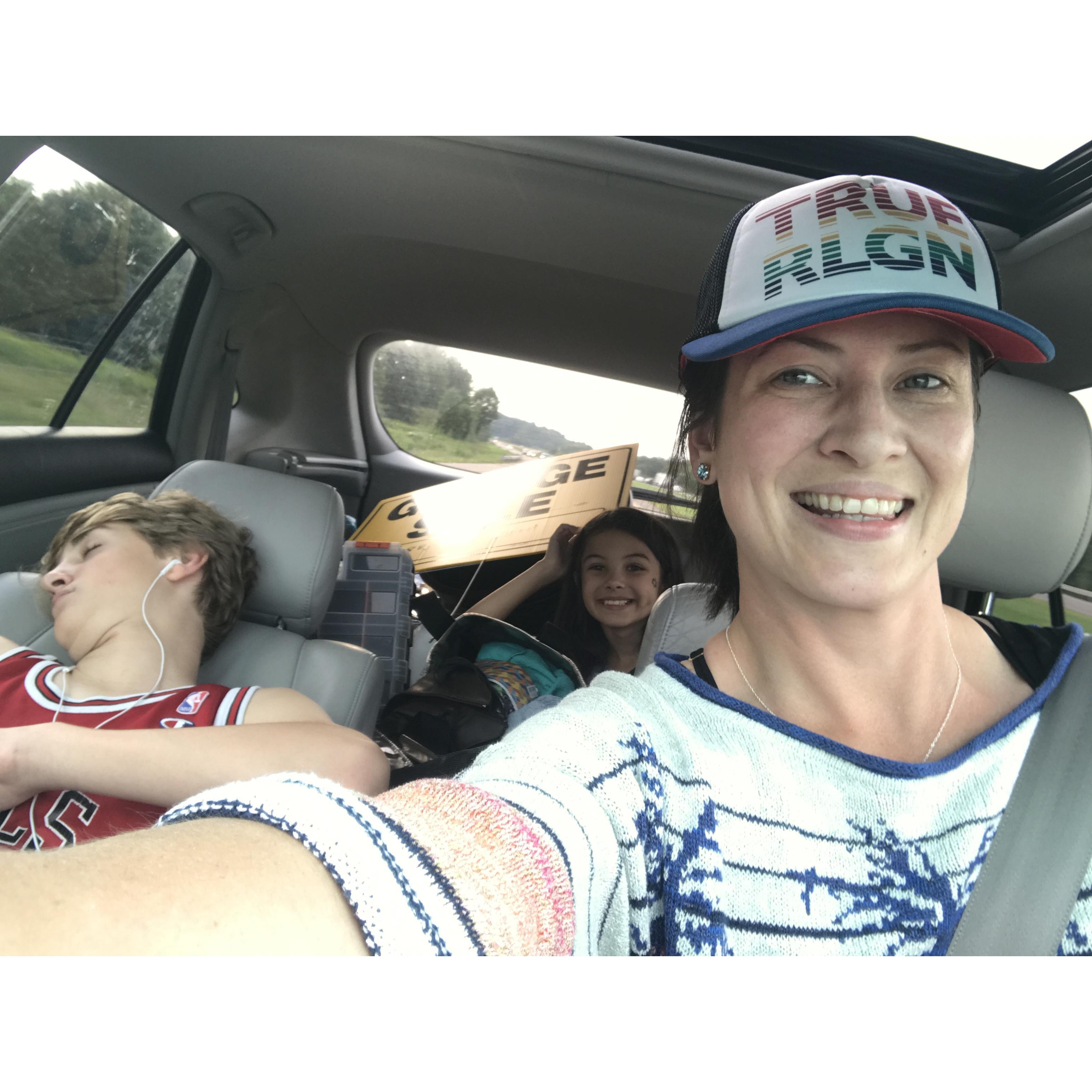 Lara has enjoyed getting to know and spending time with Codey and Riley, even though Codey doesn't like getting his picture taken!