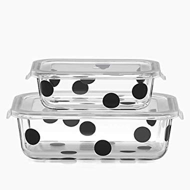 Kate Spade New York 875251 Deco Dot Rectangular Dish with Lid