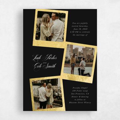 Multi-Colored Wedding Invitation - Essex Multiphoto Foil