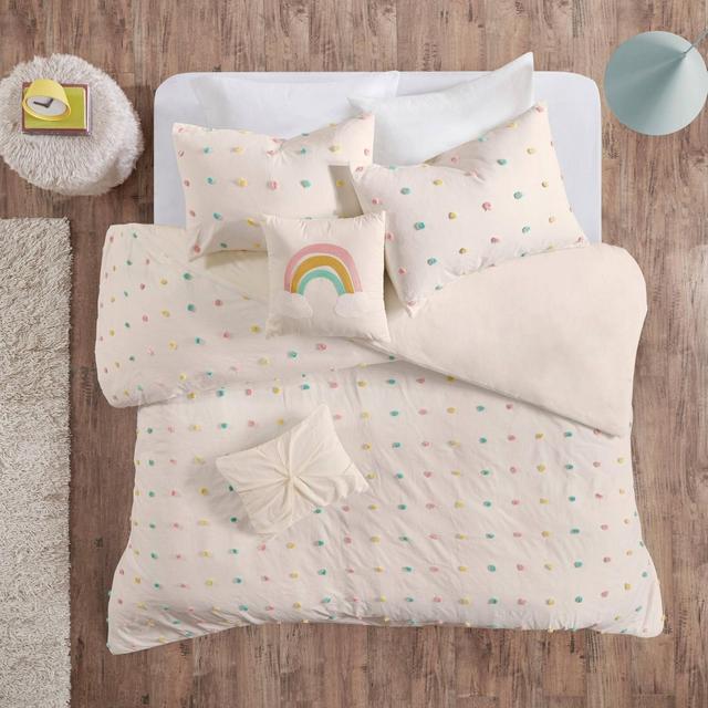 Full/Queen Kelsey Cotton Pom-Pom Duvet Cover Set