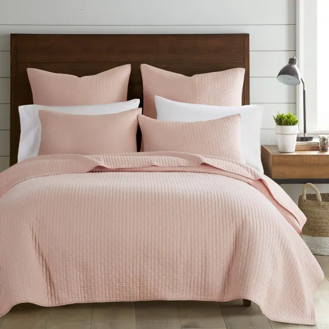 Cross Stitch Blush Full/Queen Quilt Set- Levtex Home