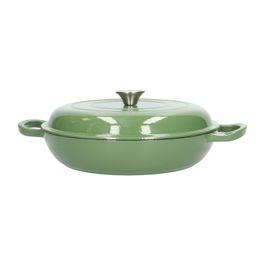 Sauté pan, cast iron, green