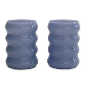 Sophie Lou Ripple Glass Light Blue (Set of 2)