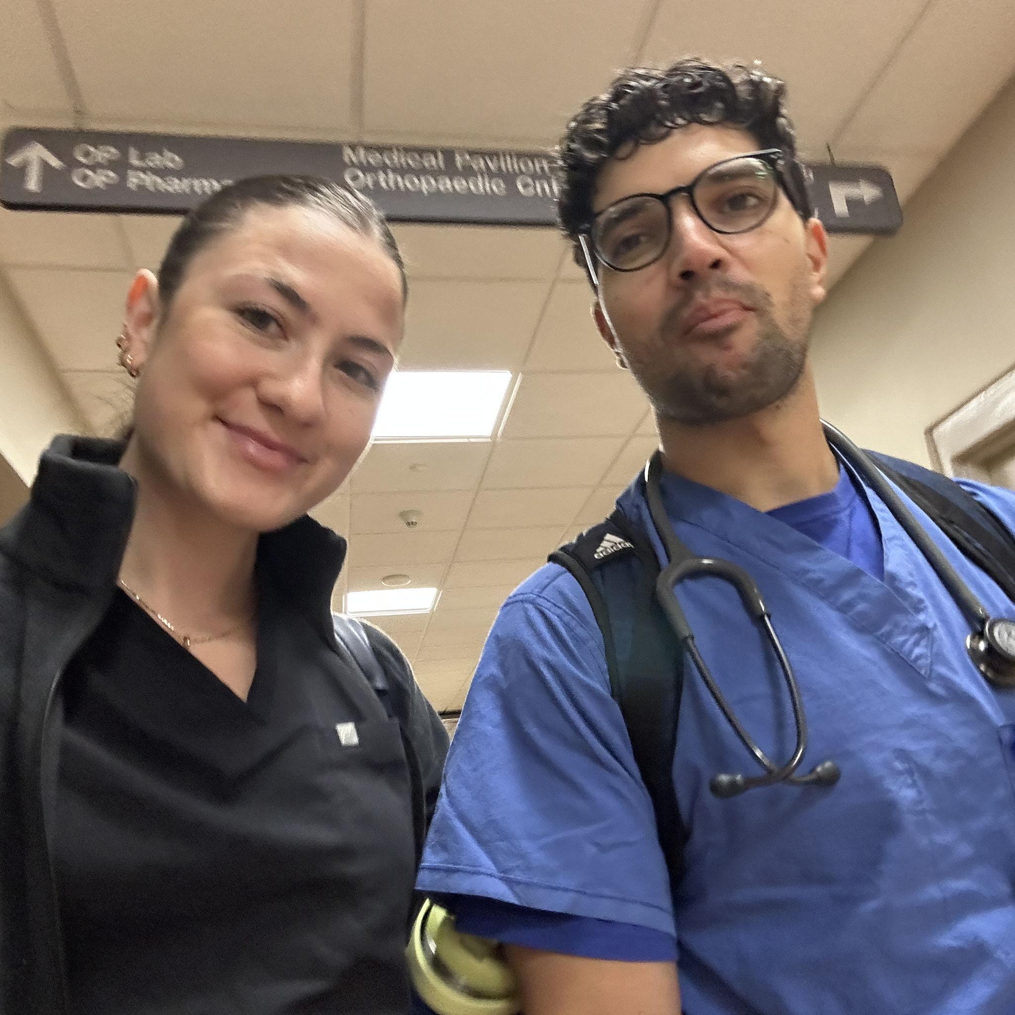 Hospital rounds during medical school