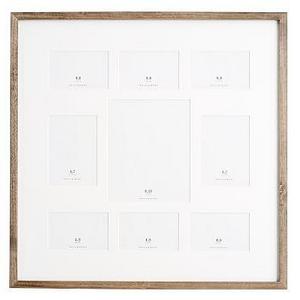 Wood Gallery 9-Opening Frame Mixed Square - Gray