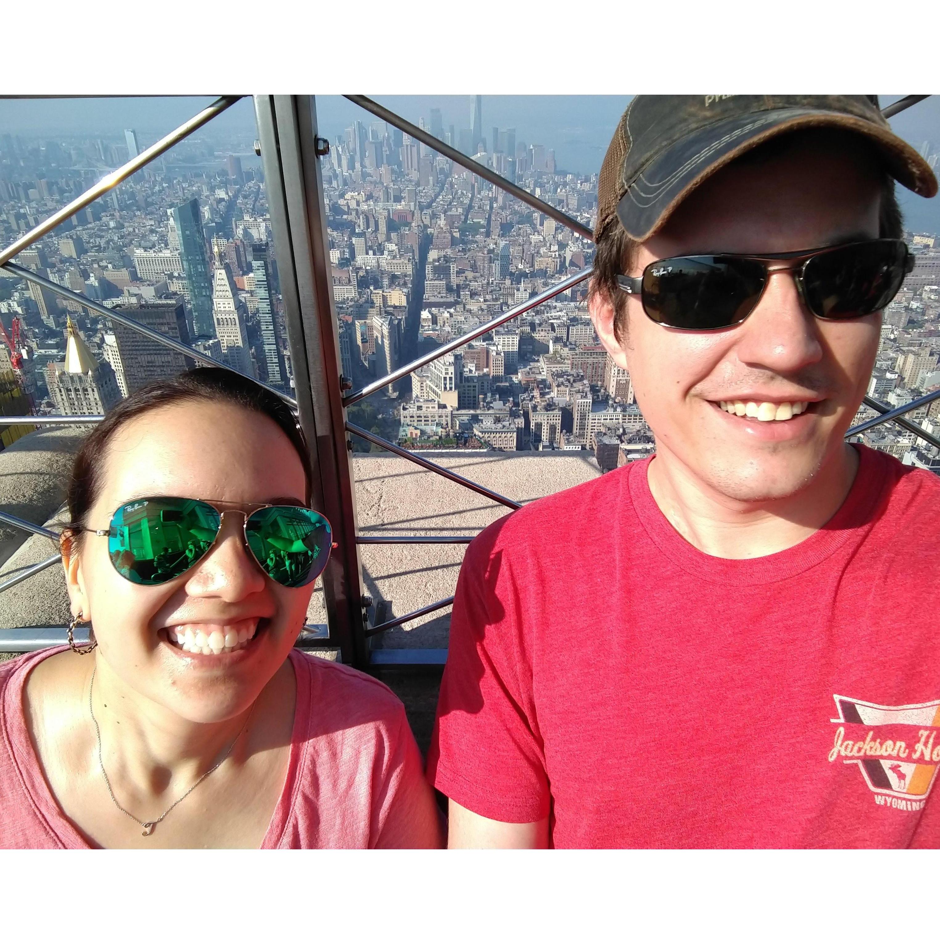 As part of our NY trip we went to the top of the Empire State Building.
