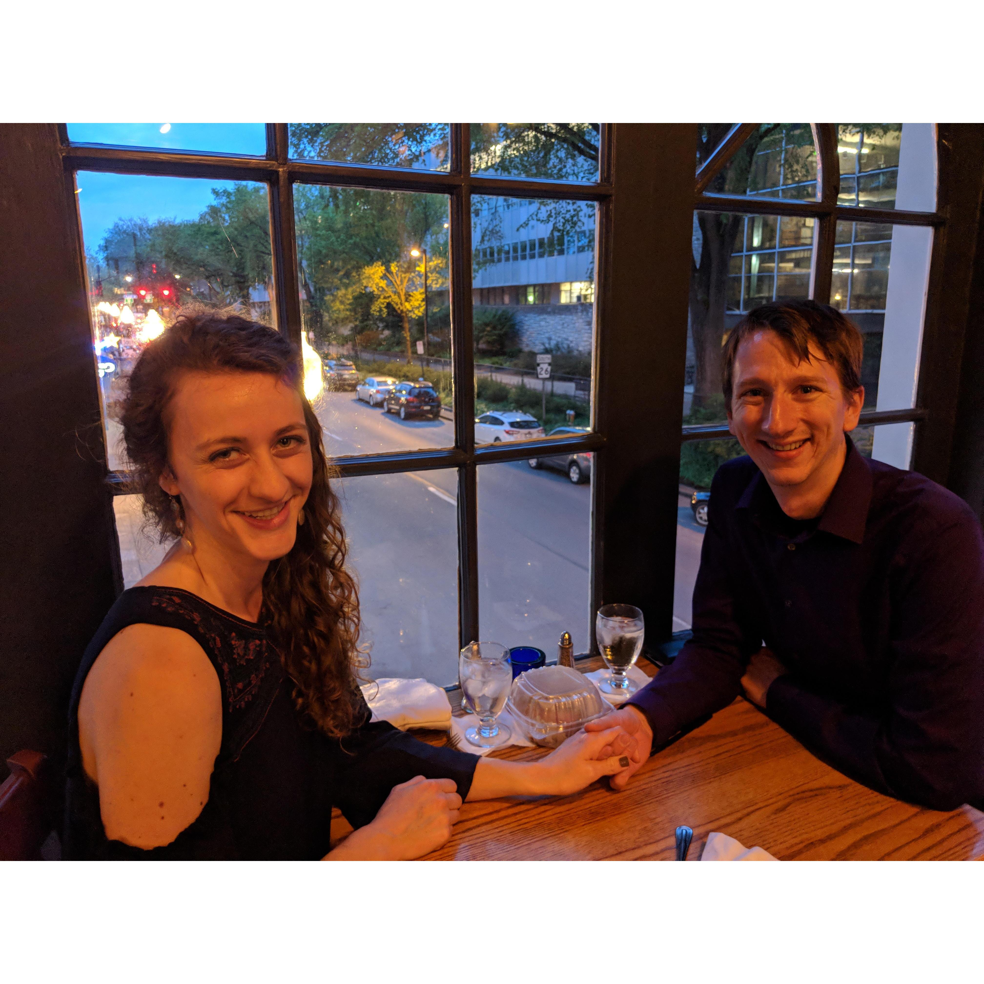 Celebrating a year of dating together!