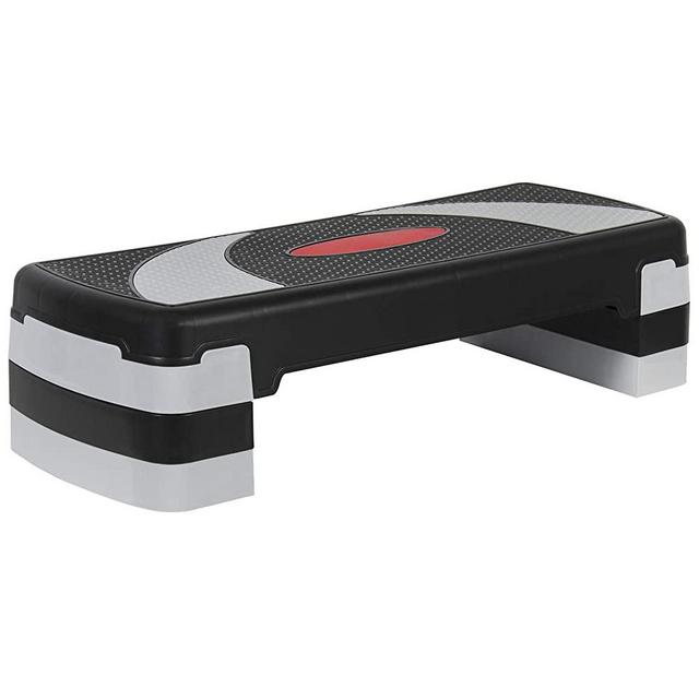 Best Choice Products 30in Aerobic Step Platform Adjustable Exercise Stepper Home Gym Fitness Accessory for Full Body Workout w/ 6 Risers, 550lb Weight Capacity