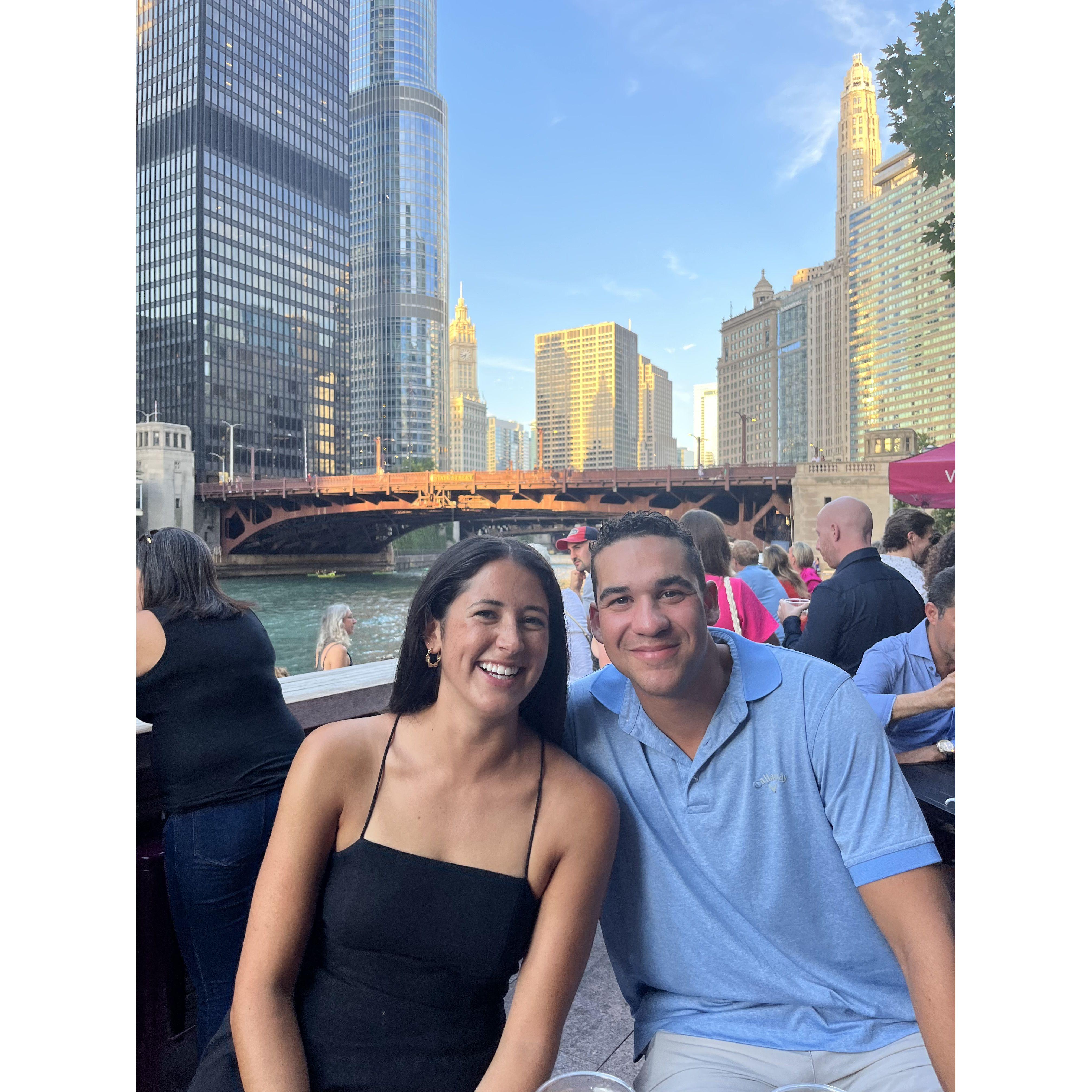 Pre Chicago Architecture River Cruise (Ryan's second time. Sophia's 300th time.)