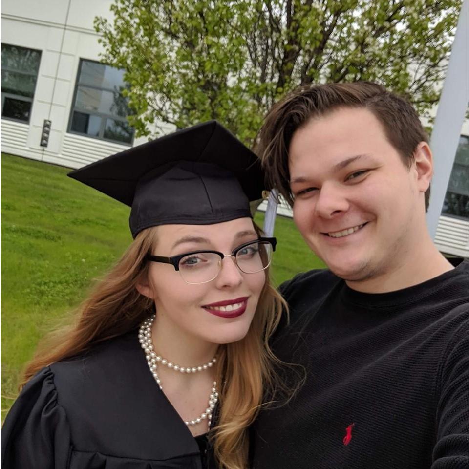 When Mackenzi graduated with her Bachelor's degree. Go Huskies!