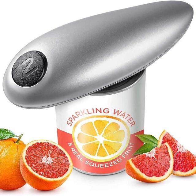 Electric Can Opener with Smooth Edge, One-Touch Can Opener Electric Almost Size Can, Food-Safe Magnetic Catches Cover, Electric Can Openers for Kitchen for Seniors with Arthritis
