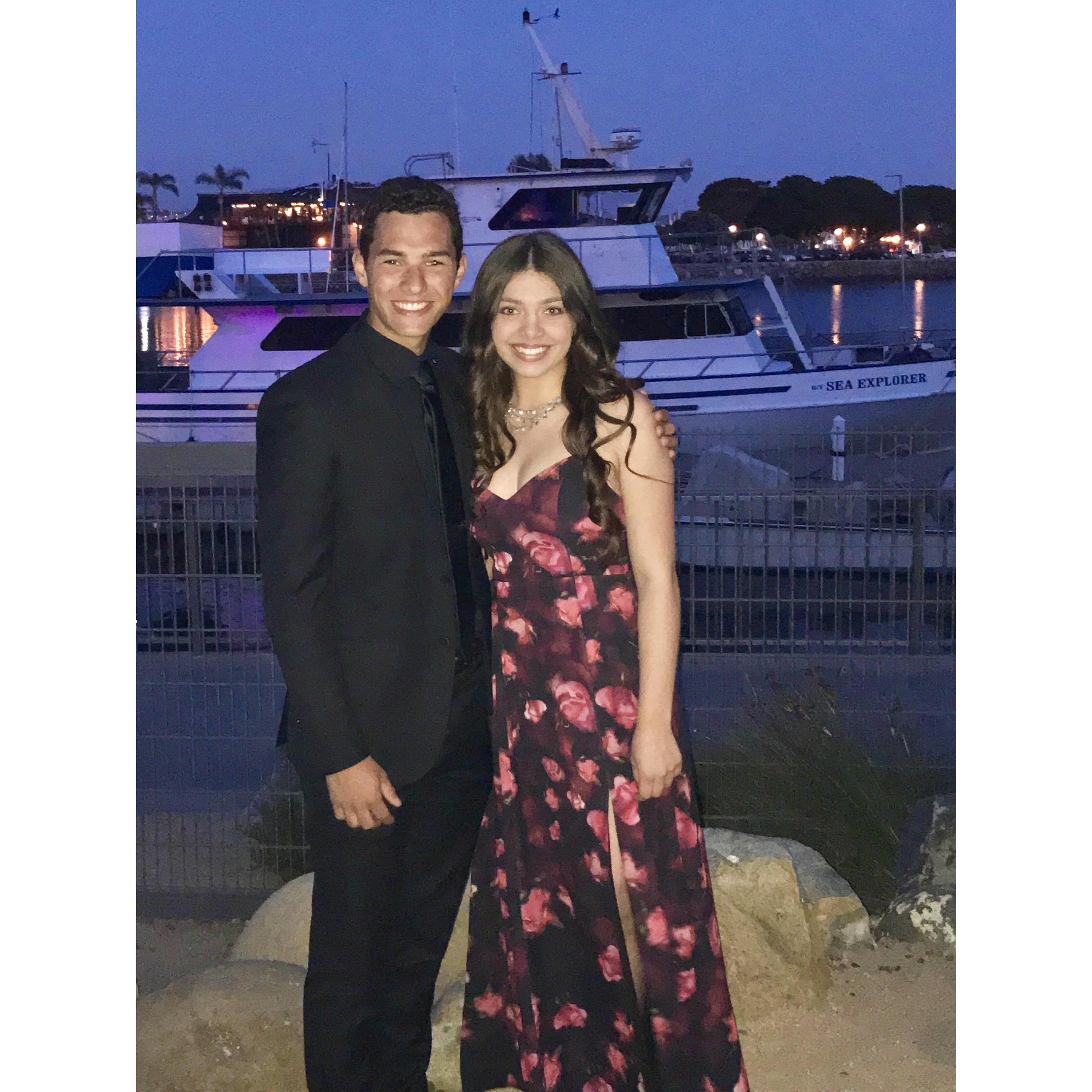 Our first picture together at Hunter's senior prom!