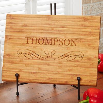 Classic Kitchen 14-Inch x 18-Inch Personalized Bamboo Cutting Board