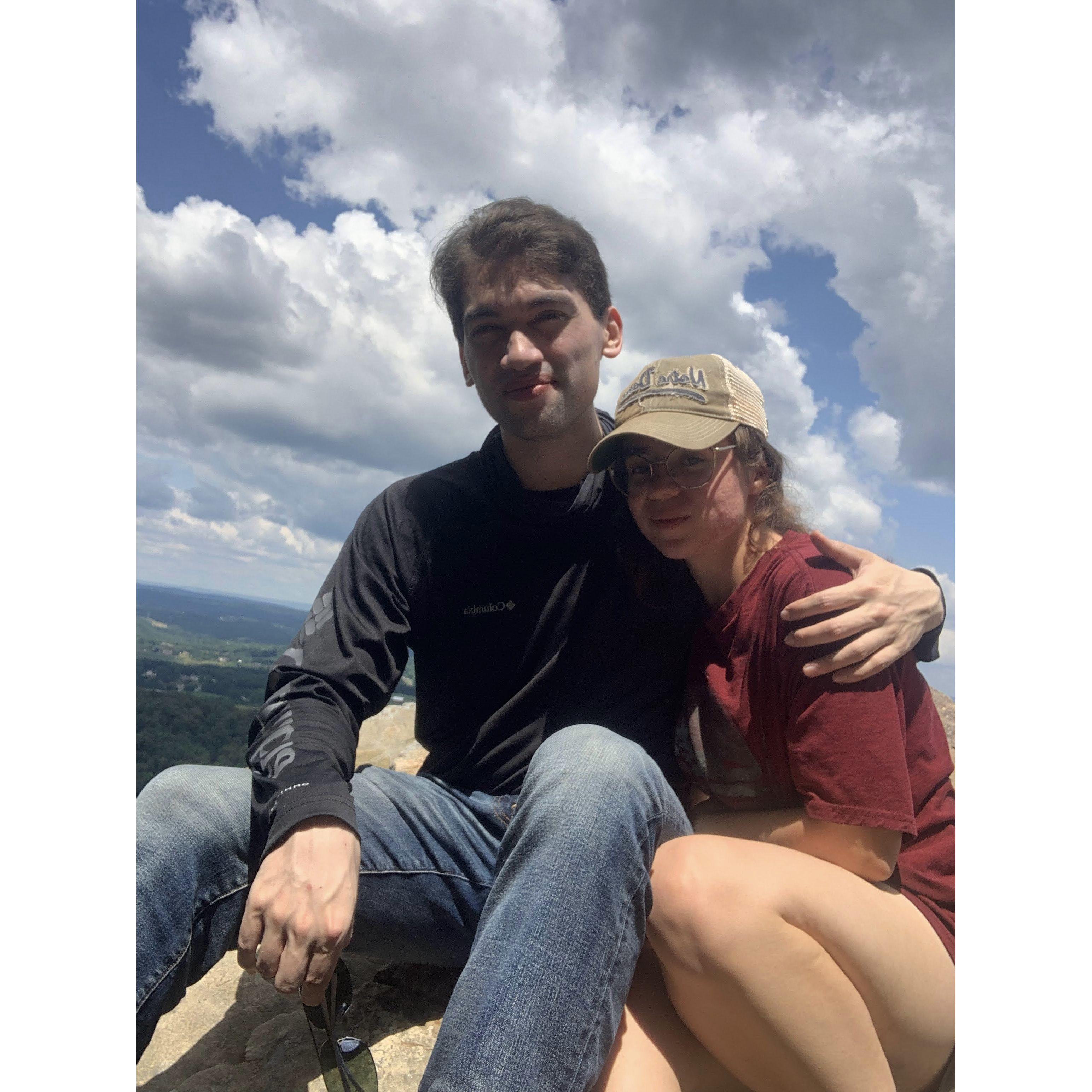 Climbing Hawk Rock