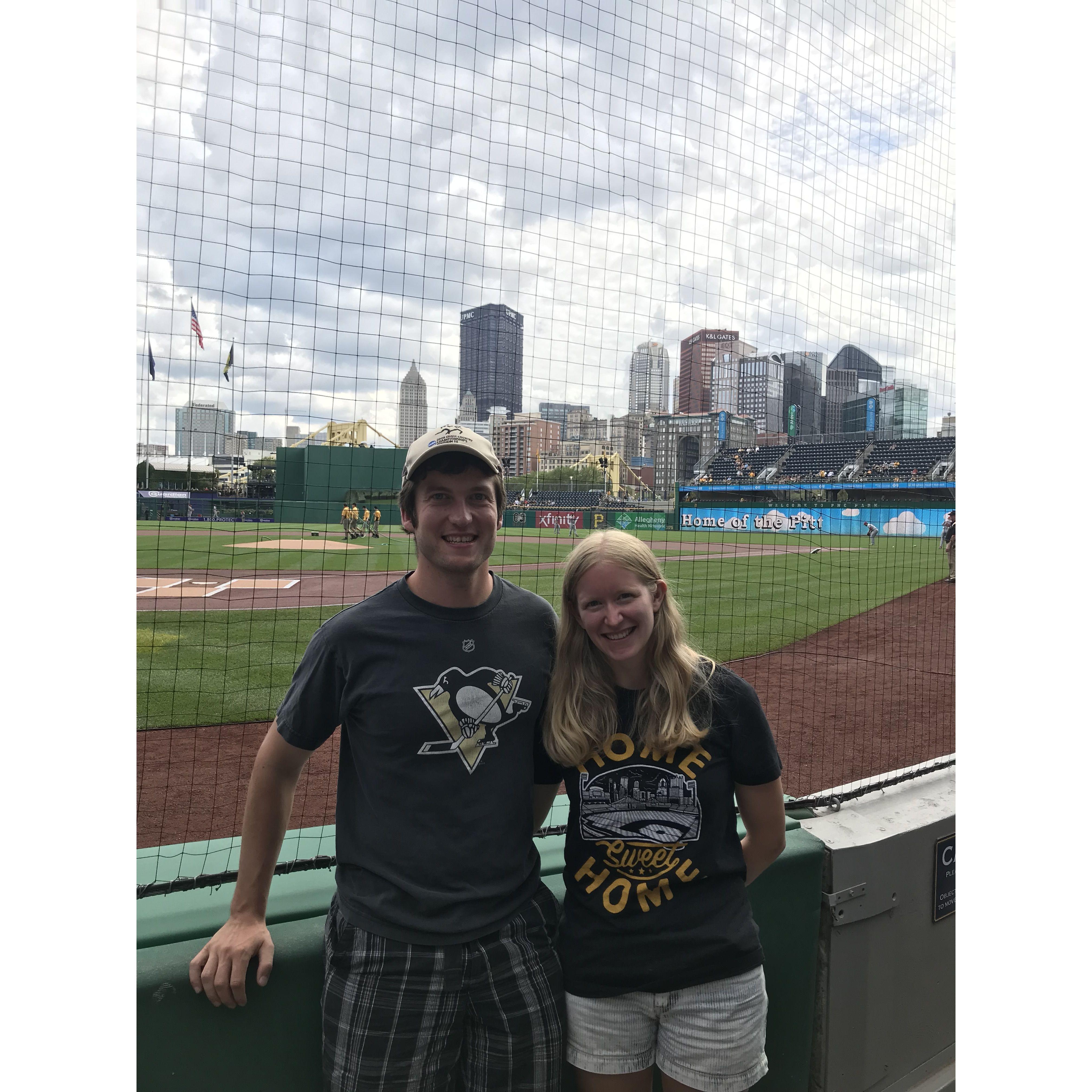 We scored some tickets to the Home Plate Club for a Pittsburgh Pirates game