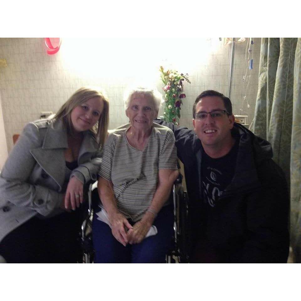 Alia and Evan with their grandma Tutu