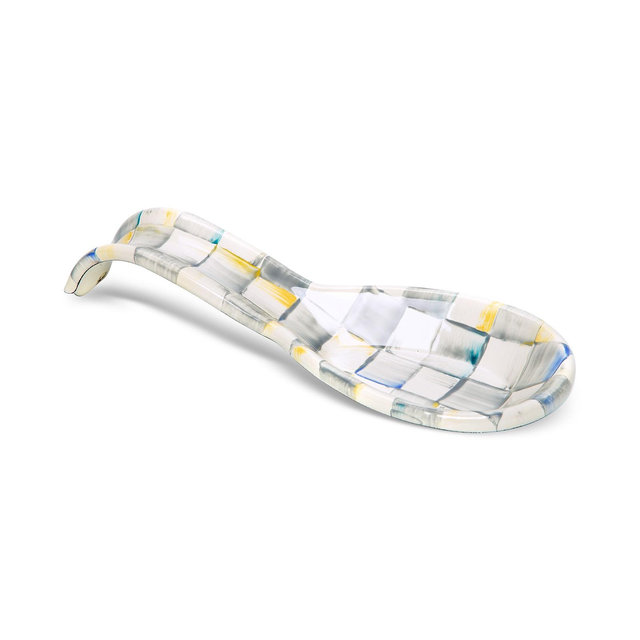 Mackenzie-Childs Sterling Check Spoon Rest