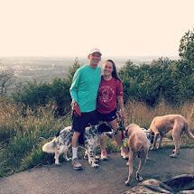 At Amy's favorite place - with all the dogs