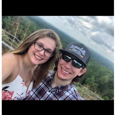 Their first anniversary 
*not pictured.... their knee braces 🤣