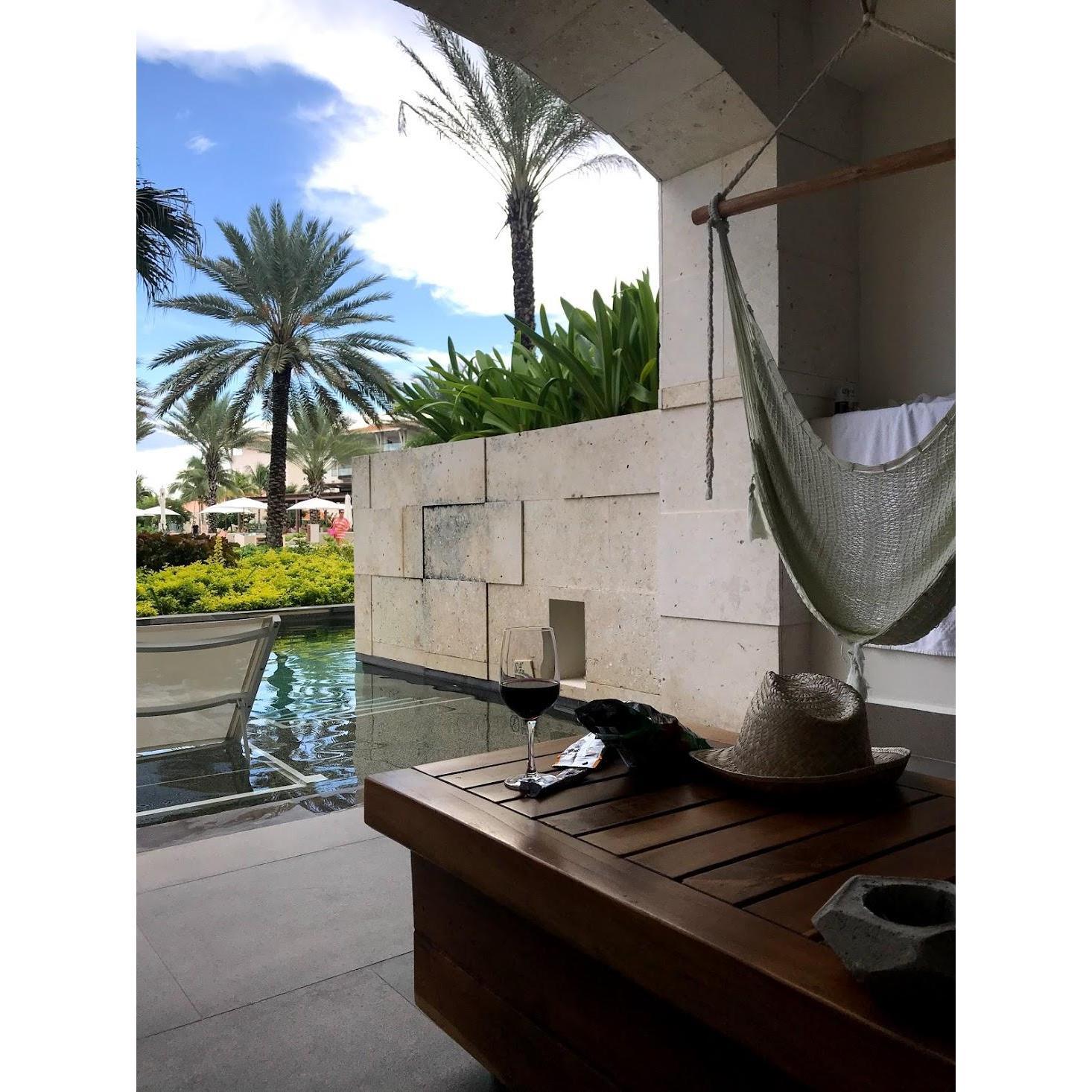 The Room - Another picture of the outdoor swim up pool area connected to our room.