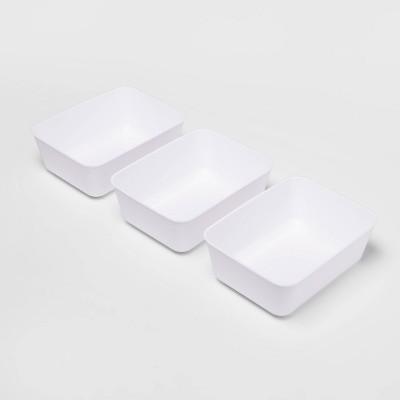 Medium 3pk Storage Trays White - Room Essentials&#8482;