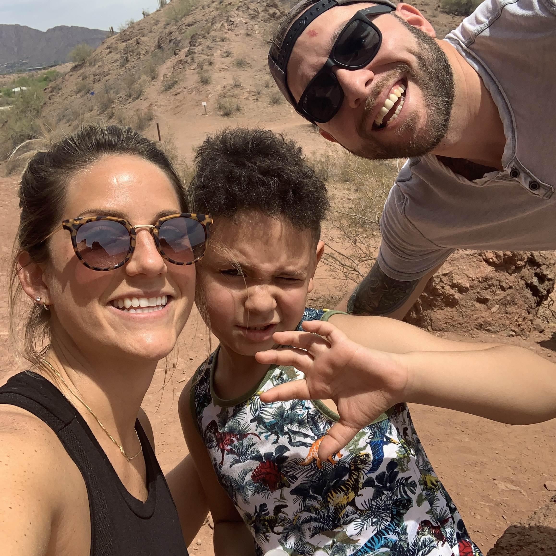 Hiking in Arizona with Eli