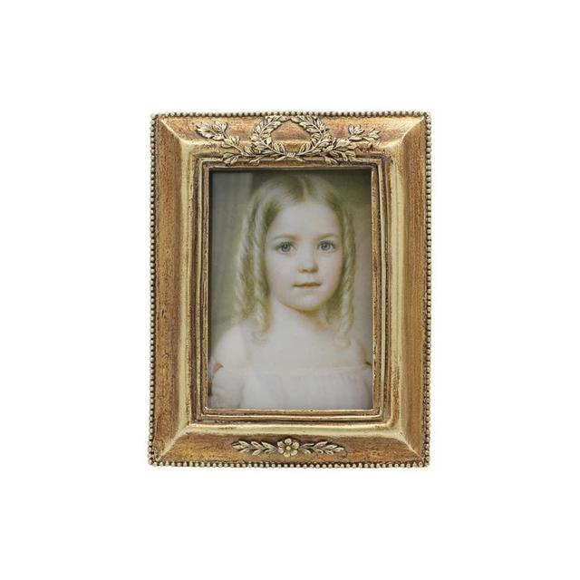 Small Vintage 2.5x3.5 Picture Frame, Mini Antique Ornate Photo Frame, Table Top Display and Wall Hanging Home Decor, Old Fashioned Photo Gallery Art Deco, Bronze Gold – by SYLVIA‘S SHOP
