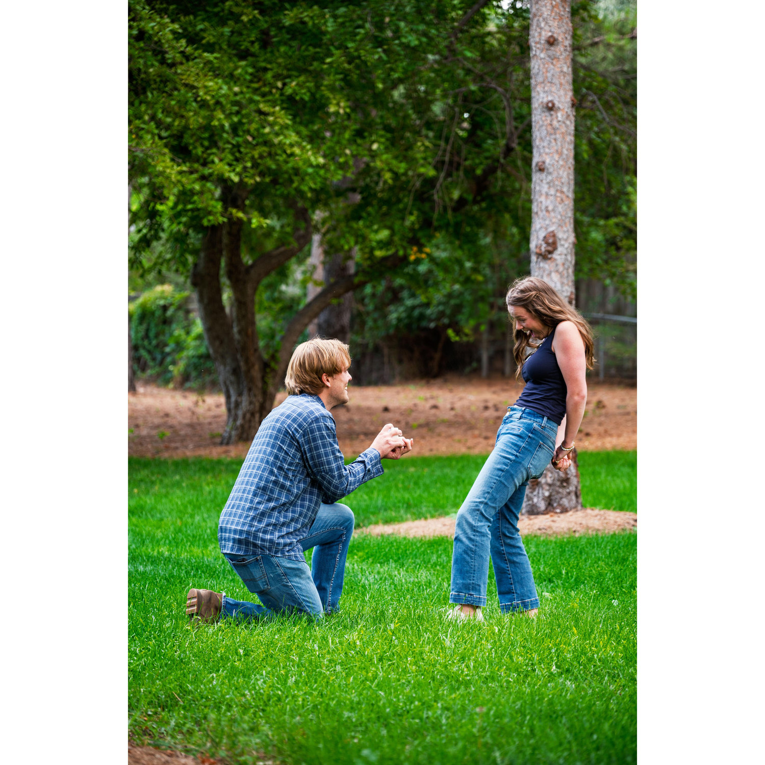 Nik's proposal at the park where we a year earlier became an official couple