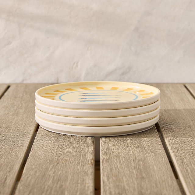 Sardine Melamine Salad Plate, Version 2, Multi, Set of 4