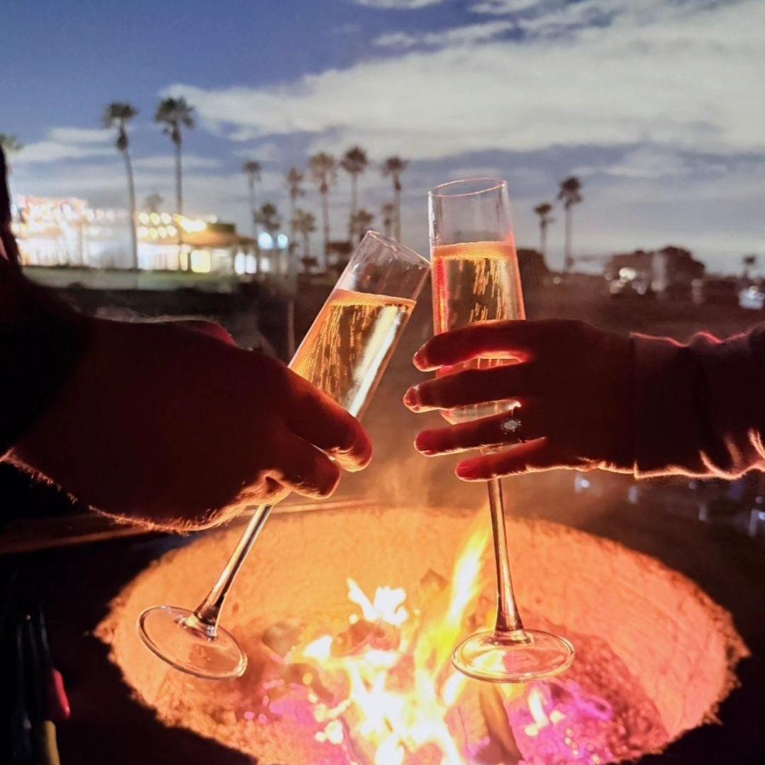 Toasting to our special night at a special place.