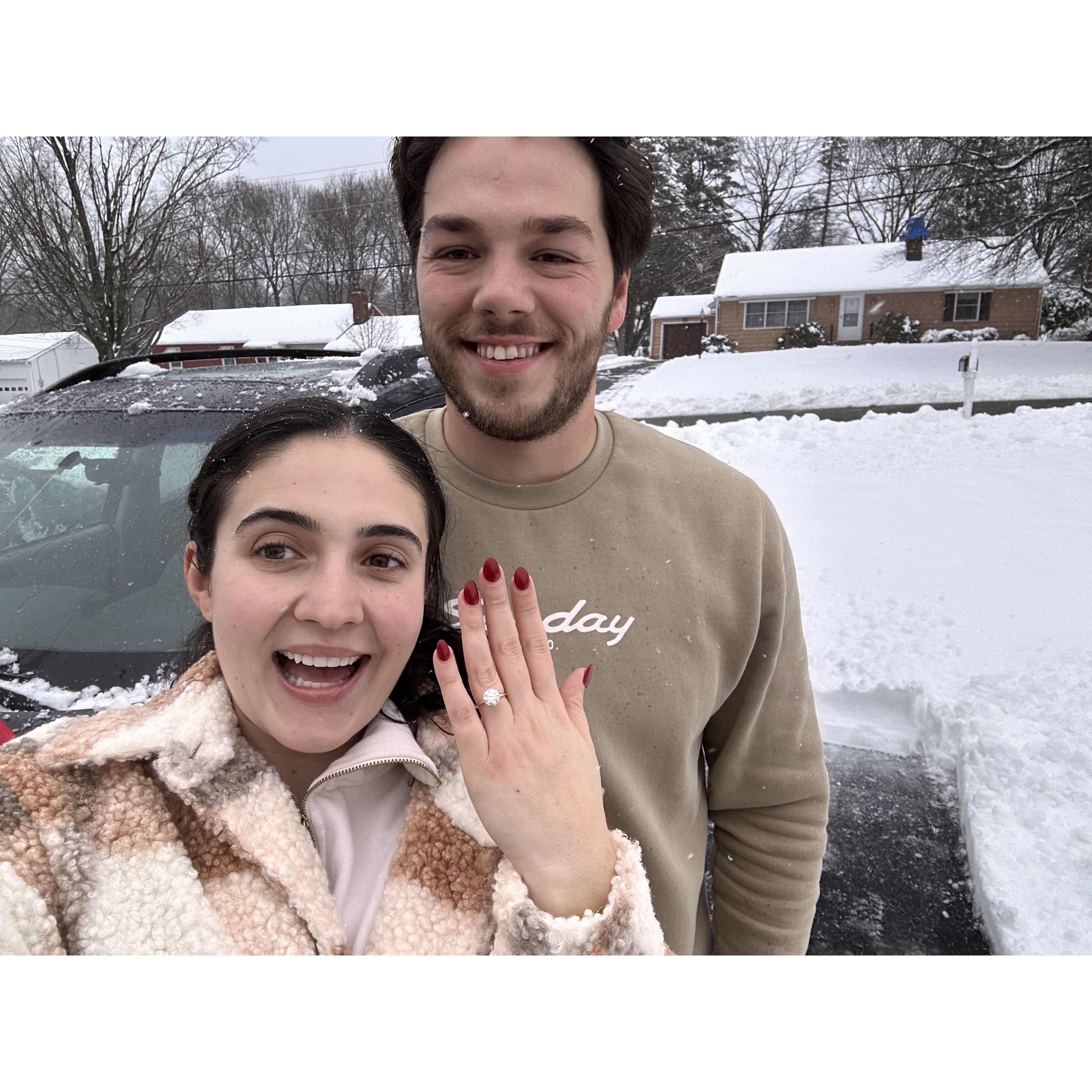 First photo as an engaged couple!