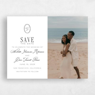 White Wedding Save the Date - Reece Photo