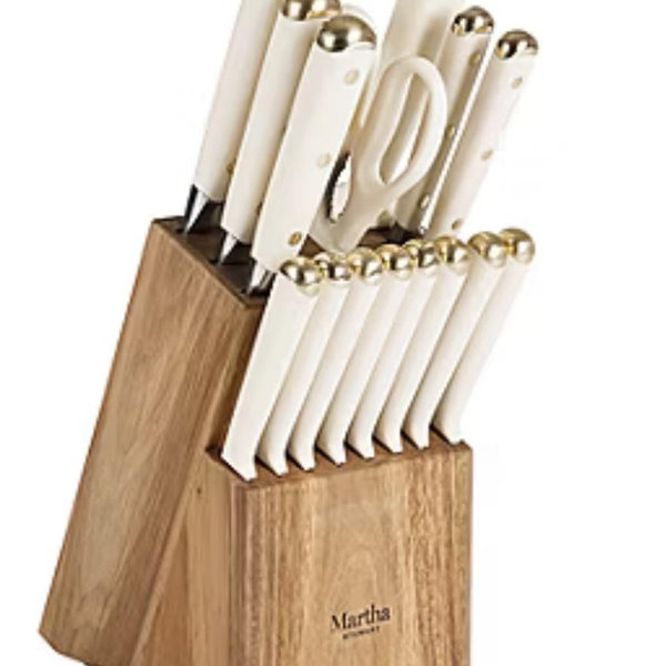 Martha Stewart Lockton 16-pc. Knife Block Set - Black