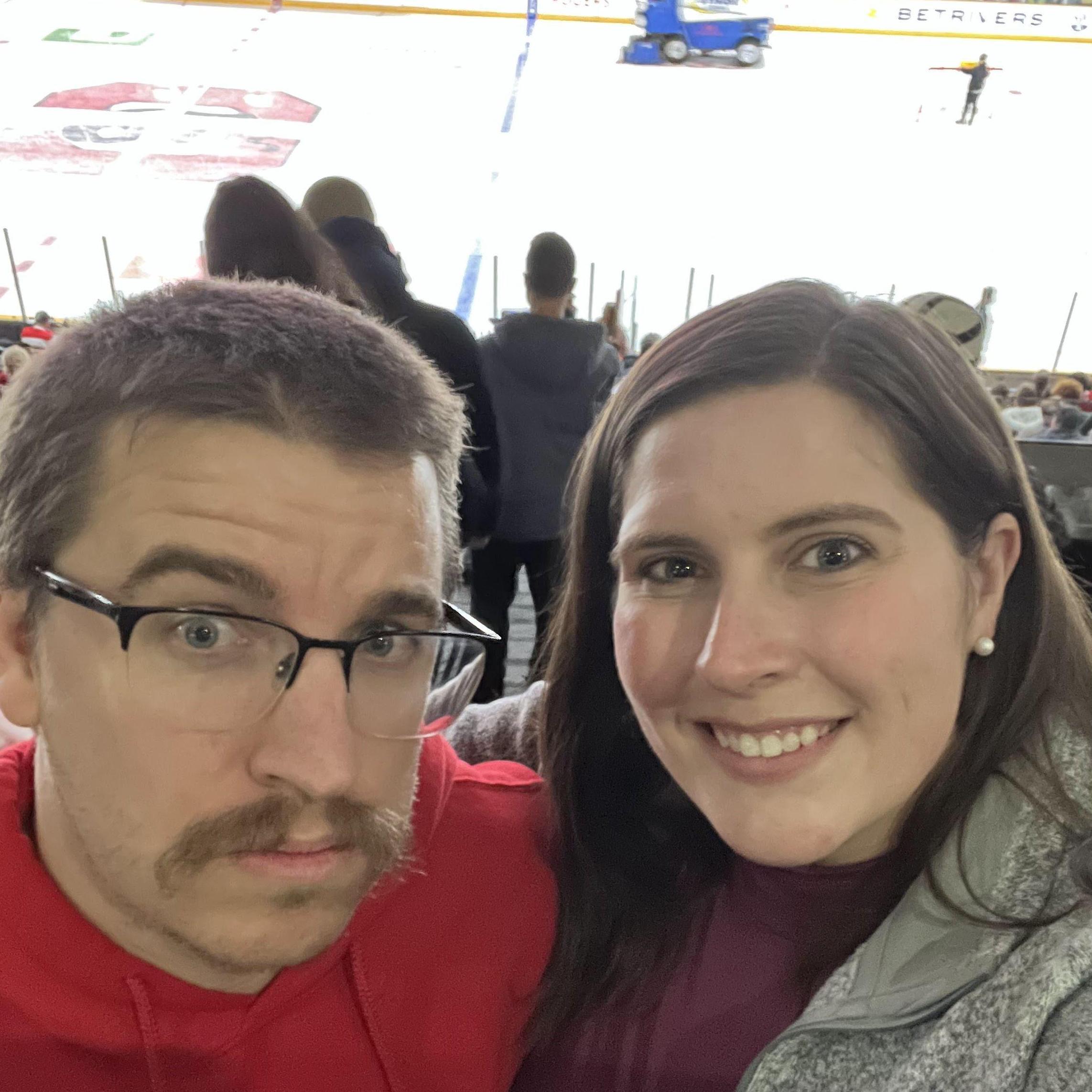 Rachel's first hockey game!