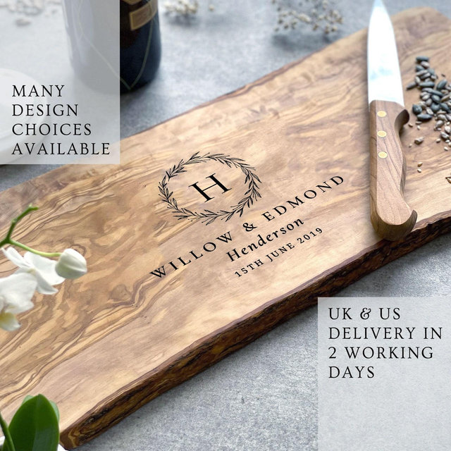 Personalised Bespoke Cheeseboard Wedding Gift | Cutting | Personalized | Chopping Board | Unique | New Home Gifts | 5th Anniversary Gifts