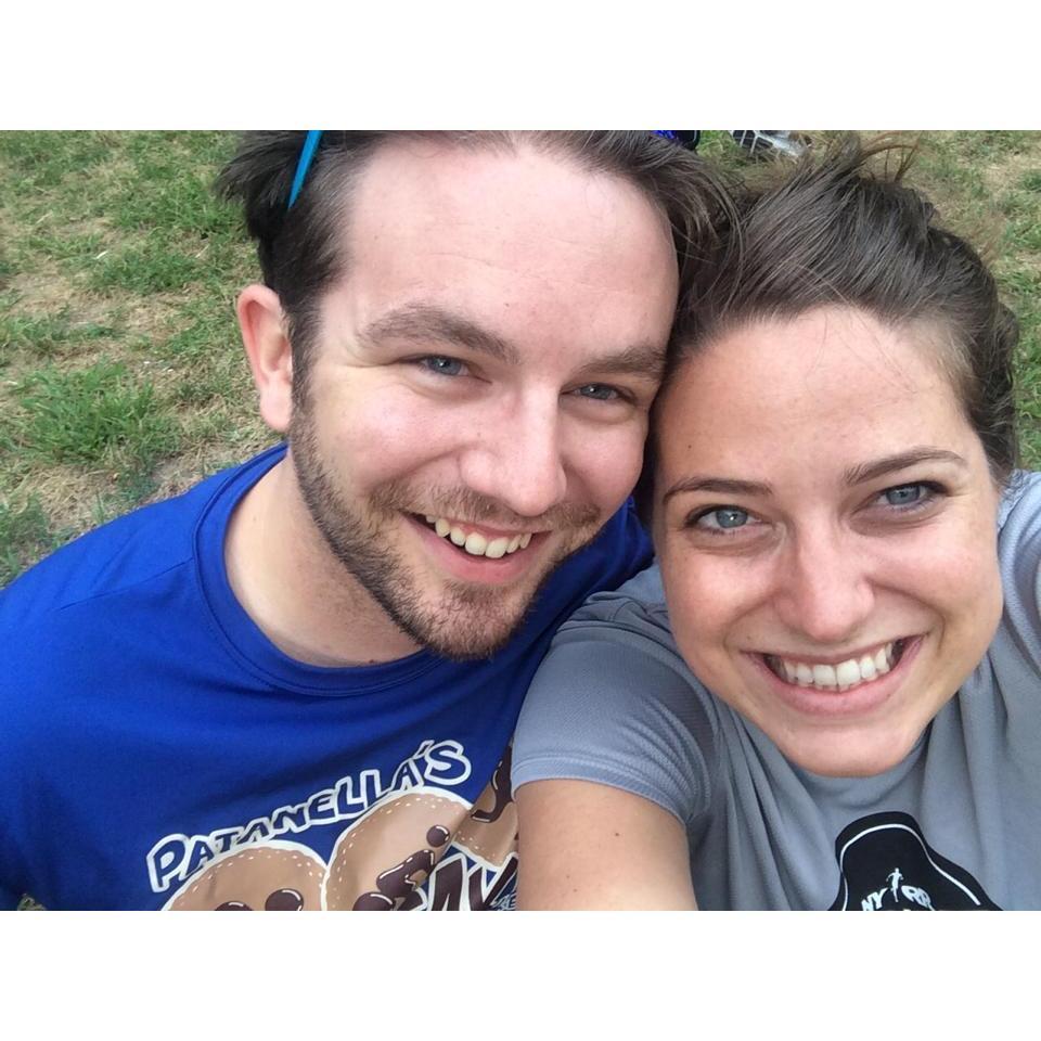 The first photo we took together! Right before a 5k in Harlem in August 2014.