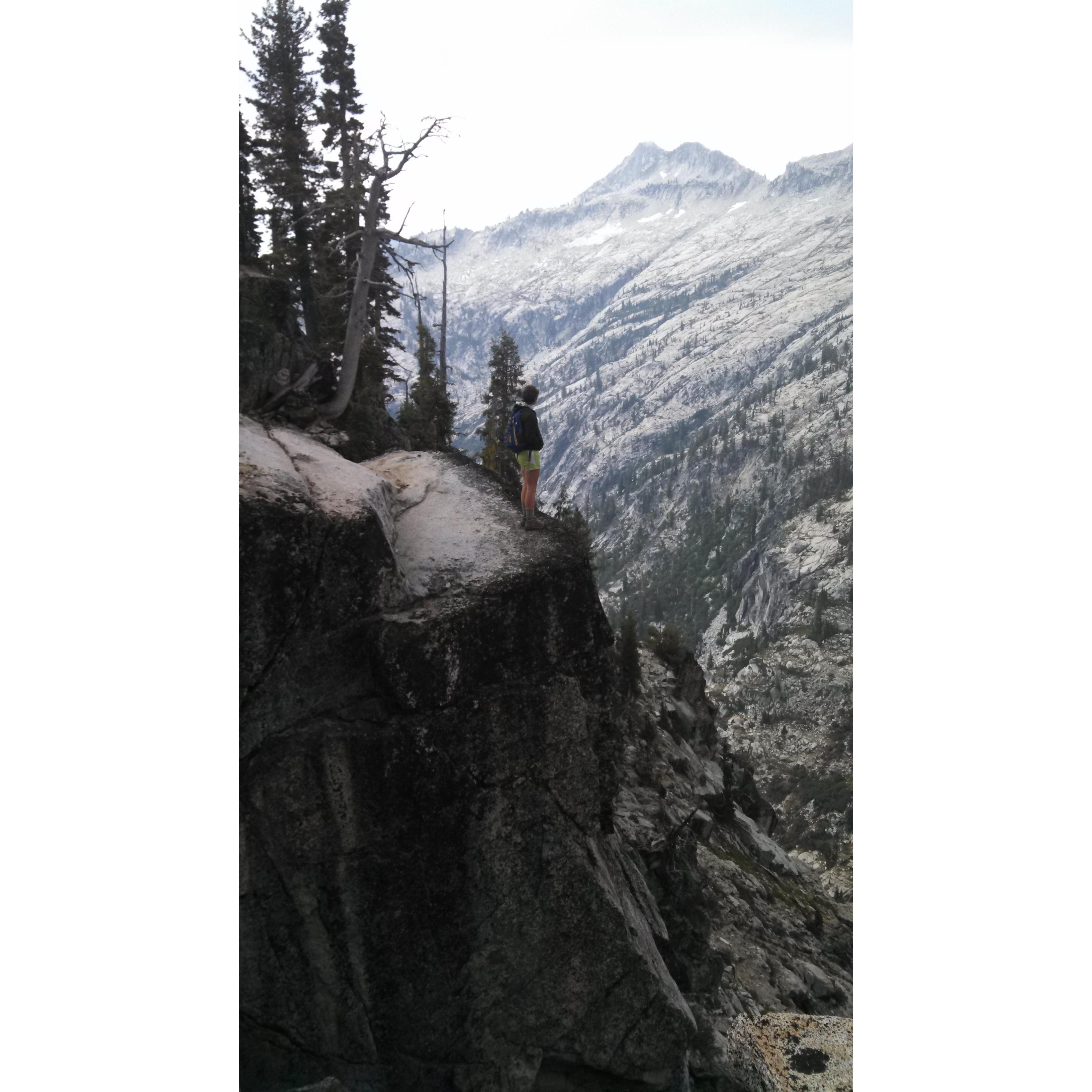 When Emma came home, we ran into the mountains. This was taken above Canyon Creek Lakes.