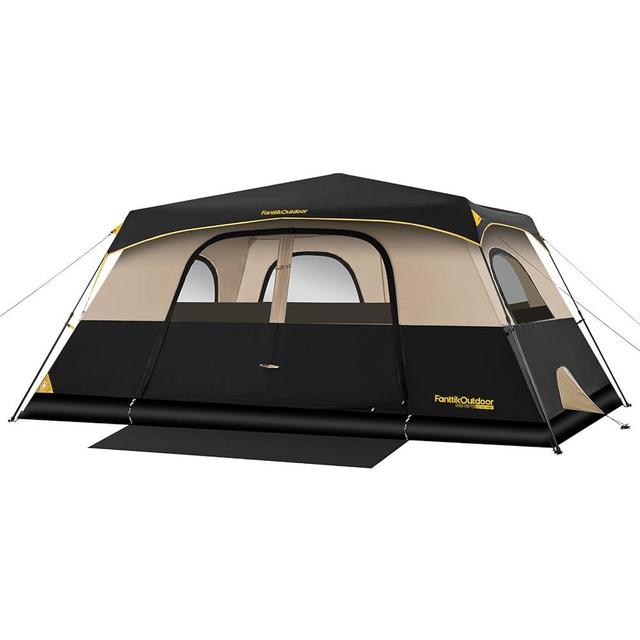 FanttikOutdoor Camping Tent 4/6/8/10 Person Instant Cabin Tent Setup in 60 Seconds with Rainfly & Windproof Portable with Carry Bag for Family Camping & Hiking