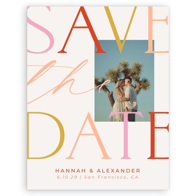 Light Oatmeal, Beige Wedding Digital Save the Date - Josephine Portrait