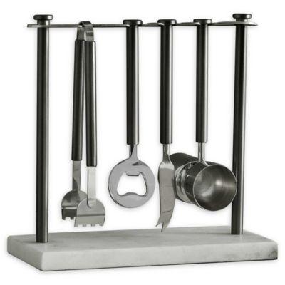 Artisanal Kitchen Supply® 5-Piece Bar Tool Set in Marble/Black