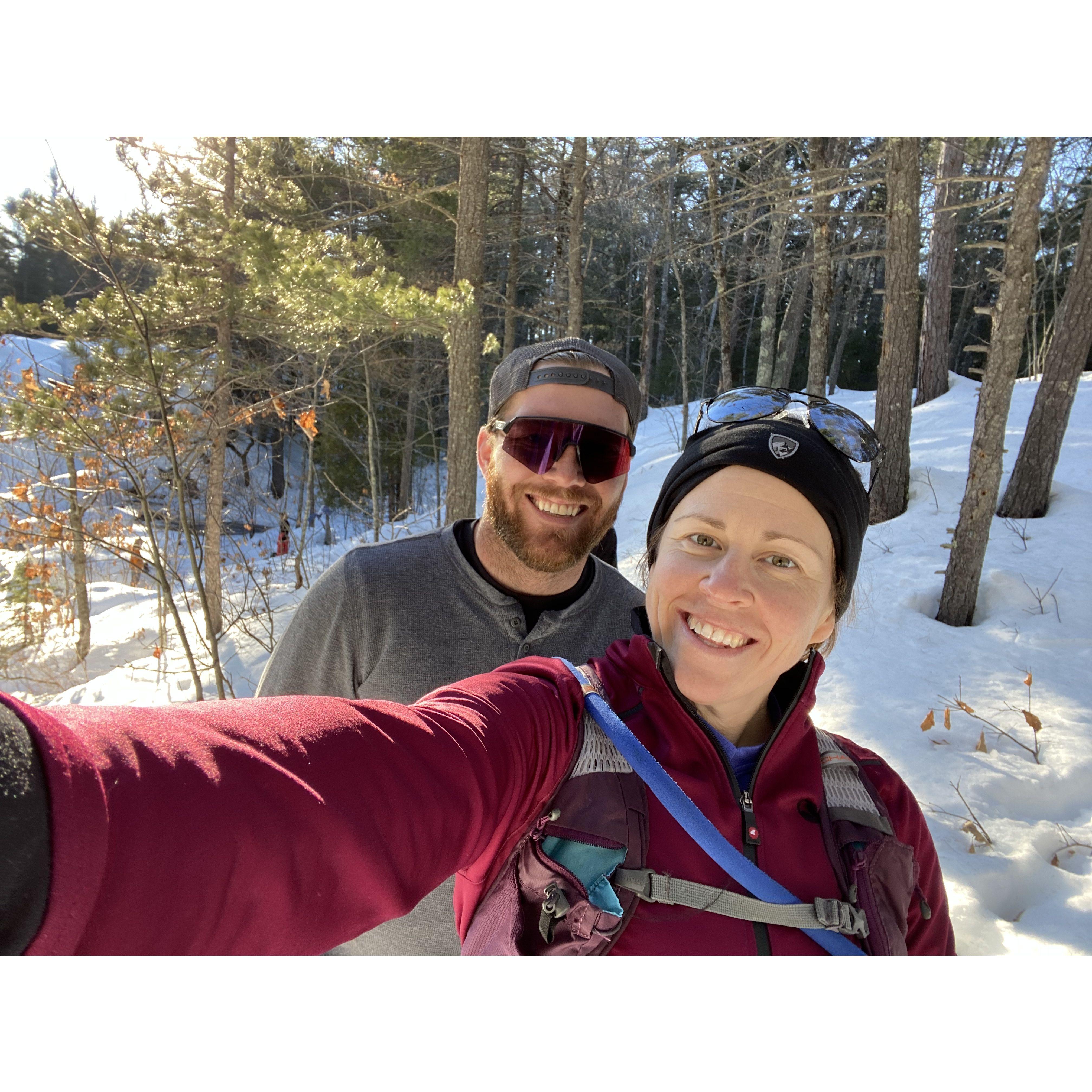 Snowshoeing in Marquette, MI